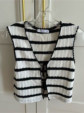 Mango Striped Knit Top